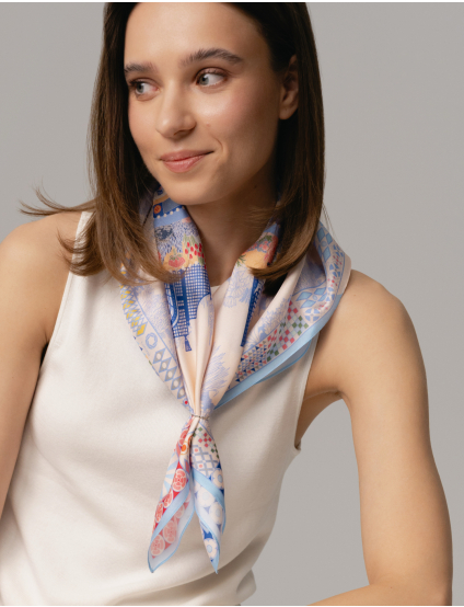 Картинка Шовкова хустина «Garden Blue»